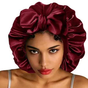 Double Layer Stain Hair Bonnet for sleeping hair protecting very soft material more comfortable and skin-firendly  suitable for curly hair 2026 New for women Satin