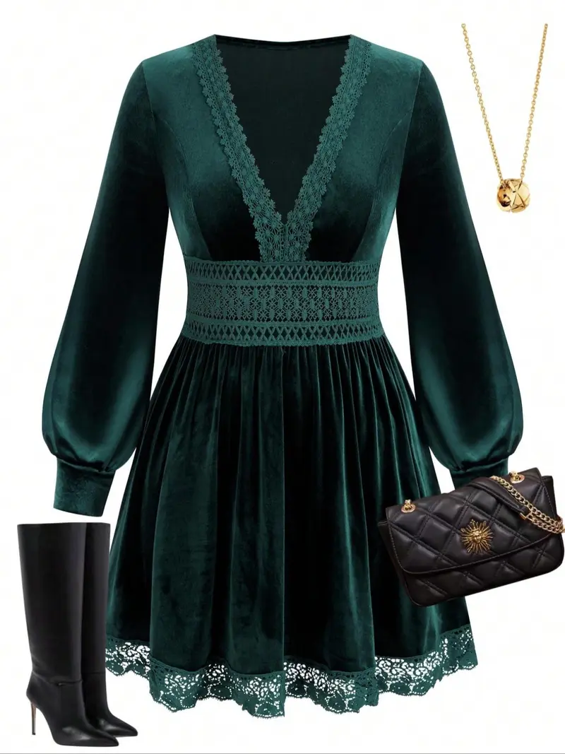 green velvet dress plus size - TikTok Shop green velvet dress plus size - TikTok Shop