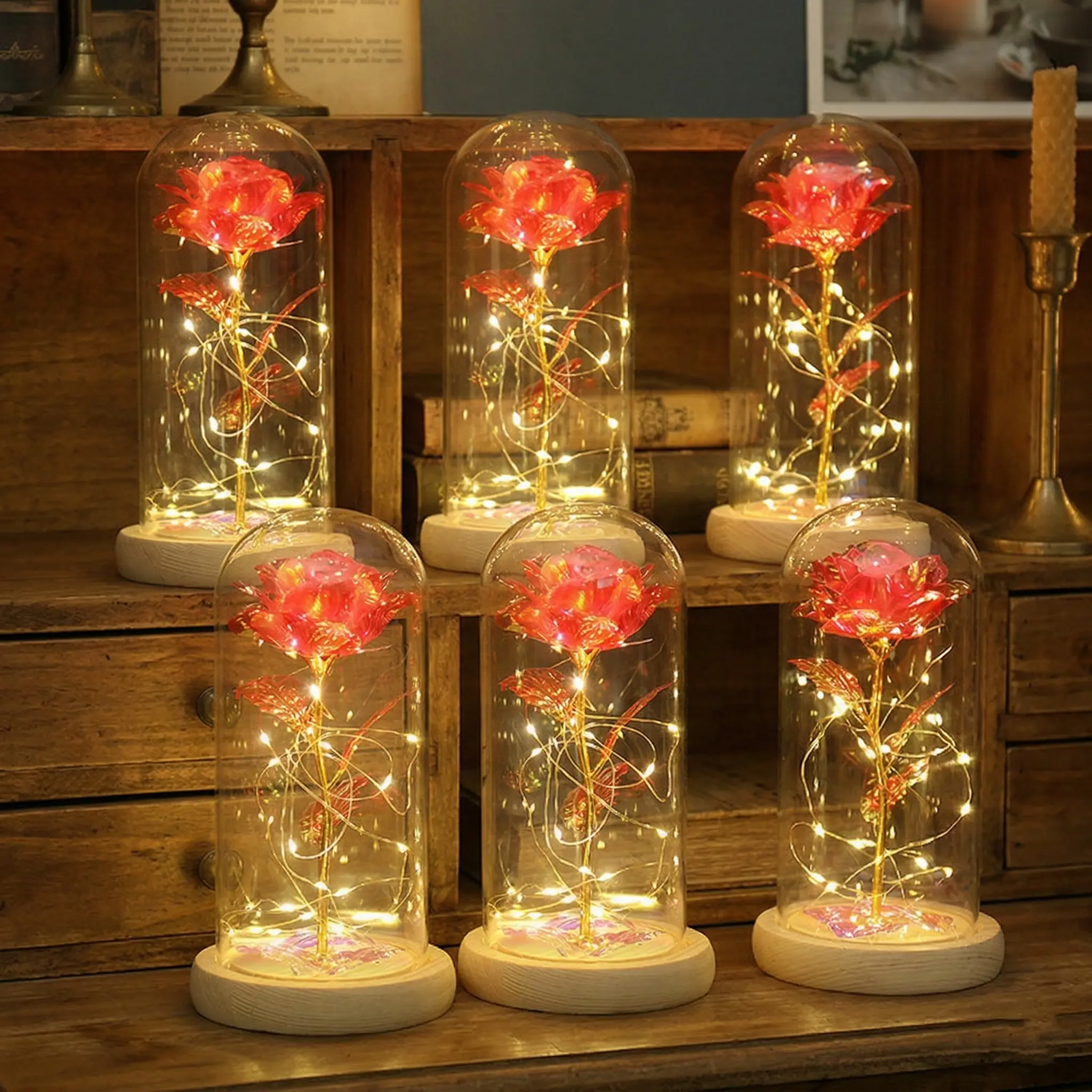 Mother's Day Classic Gifts LED Everlasting Rose Eternal Flower,Romantic Creative Gifts for Women - Valentine's,Day, Birthday, Memorable Dates luxury valentines Gifts for Her Anniversary gift for wife daughter Perfect gift Surprise Idea for LOVE,summerwins