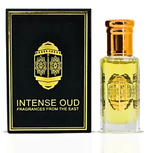 Mukhallat Al Najm Perfume Oil 12ML (0.40 OZ) With Black Gift Box By Intense Oud | Elegant Rose With Vetiver, Smoky Oud & Amber.