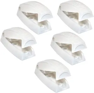 HQRP 5-Pack Baggage Door Catches Storage Latch Hook Holders Clips for RV Trailer Motorhome Camper Travel Room Cargo Trailer Plastic Organiser