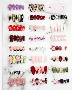 zb33..A variety of almond-shaped and square nails-host:Millie