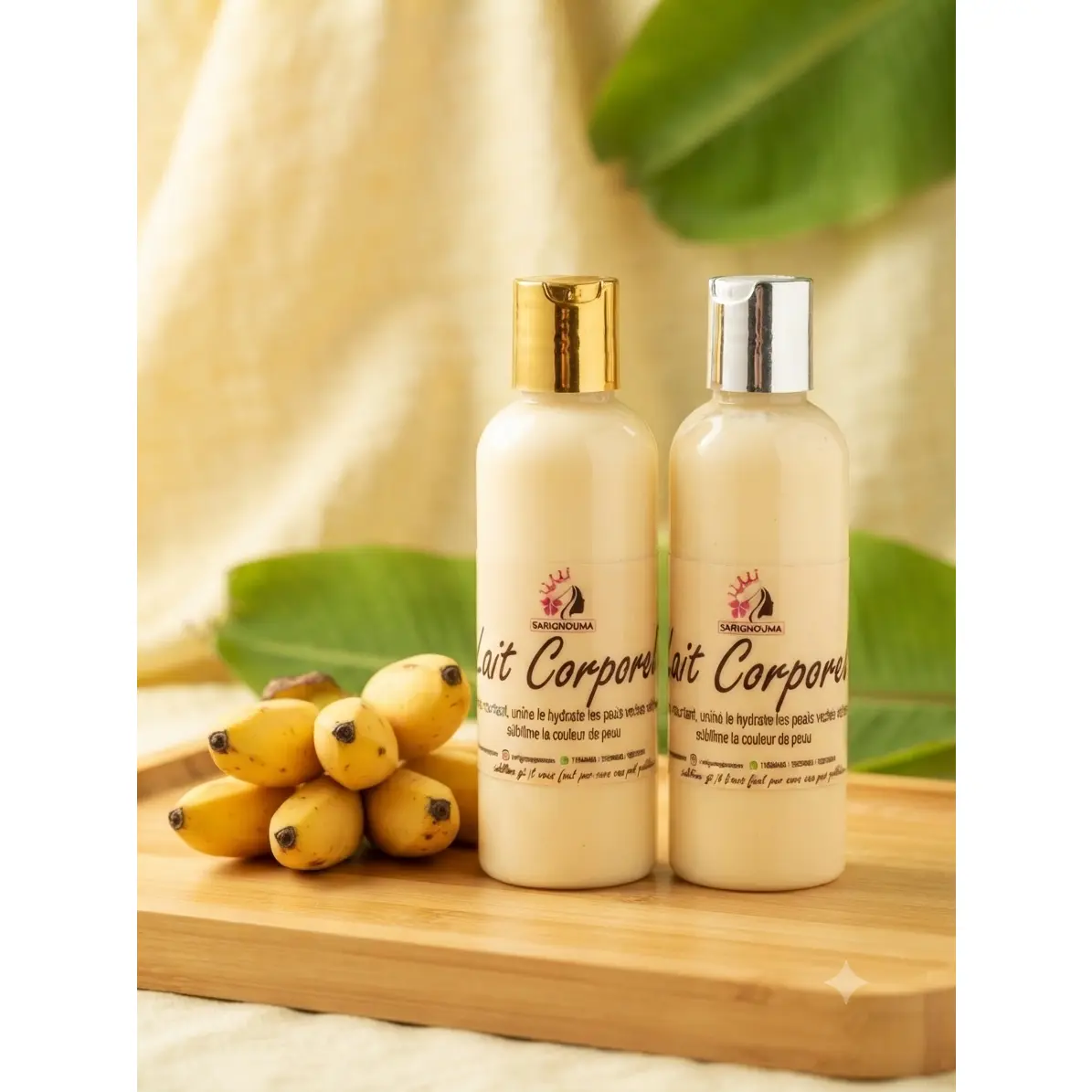 Banana Lait Corporel 2 Count - Hydrating Body Milk for Smooth & Soft Skin