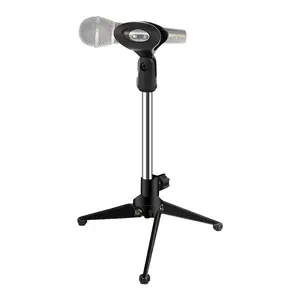5Core Desktop Mic Stand Tripod Universal Desk Microphone Holder Table Top Stands Durable Metal
