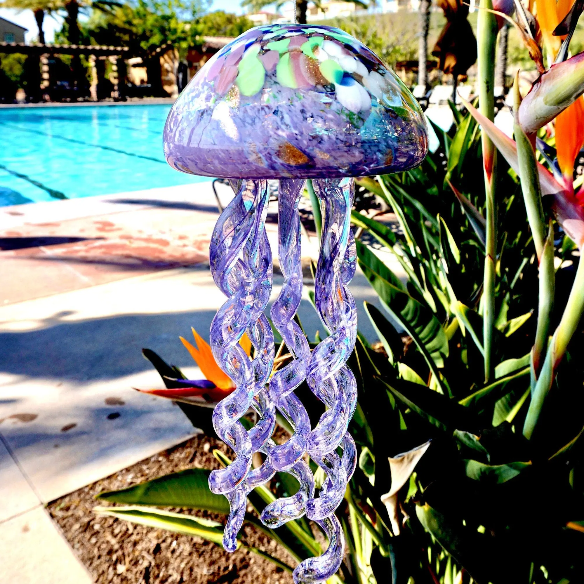 Purple Jellyfish wind chime & sun catcher