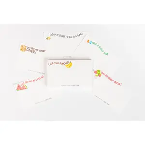Lunch Love Notes Notepad for Kids Lunchbox - 102 Sheets, 6 Playful Designs, 3"x5", Made in USA