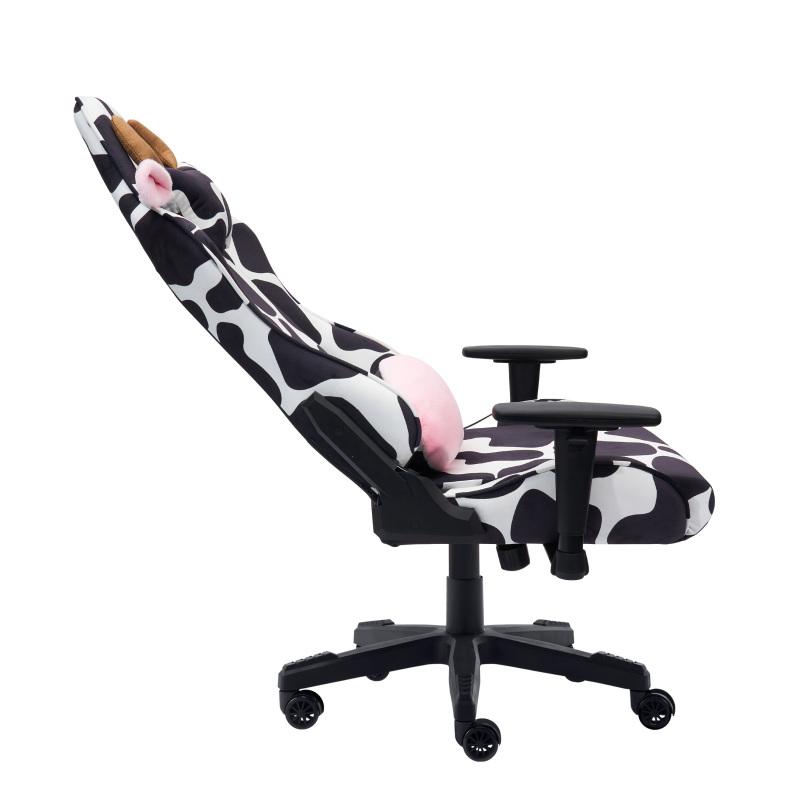 COW Print Gaming Chair, Comfortable Video Gaming Desk Chair, Office Chair