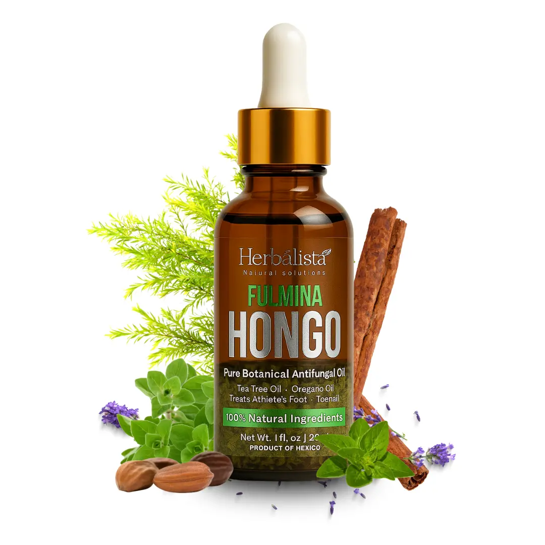 Herbalista Fulmina Hongo Antifungal Nail & Cuticle Oil with Tea Tree & Oregano, Plant-Based Daily Nail Care with Real Botanicals, Natural Scent - 20ml Dropper, Blend, Moisture, Liquid Oil Drops Cuticle Care Products, Visible Botanicals, Antifungal-Inspire