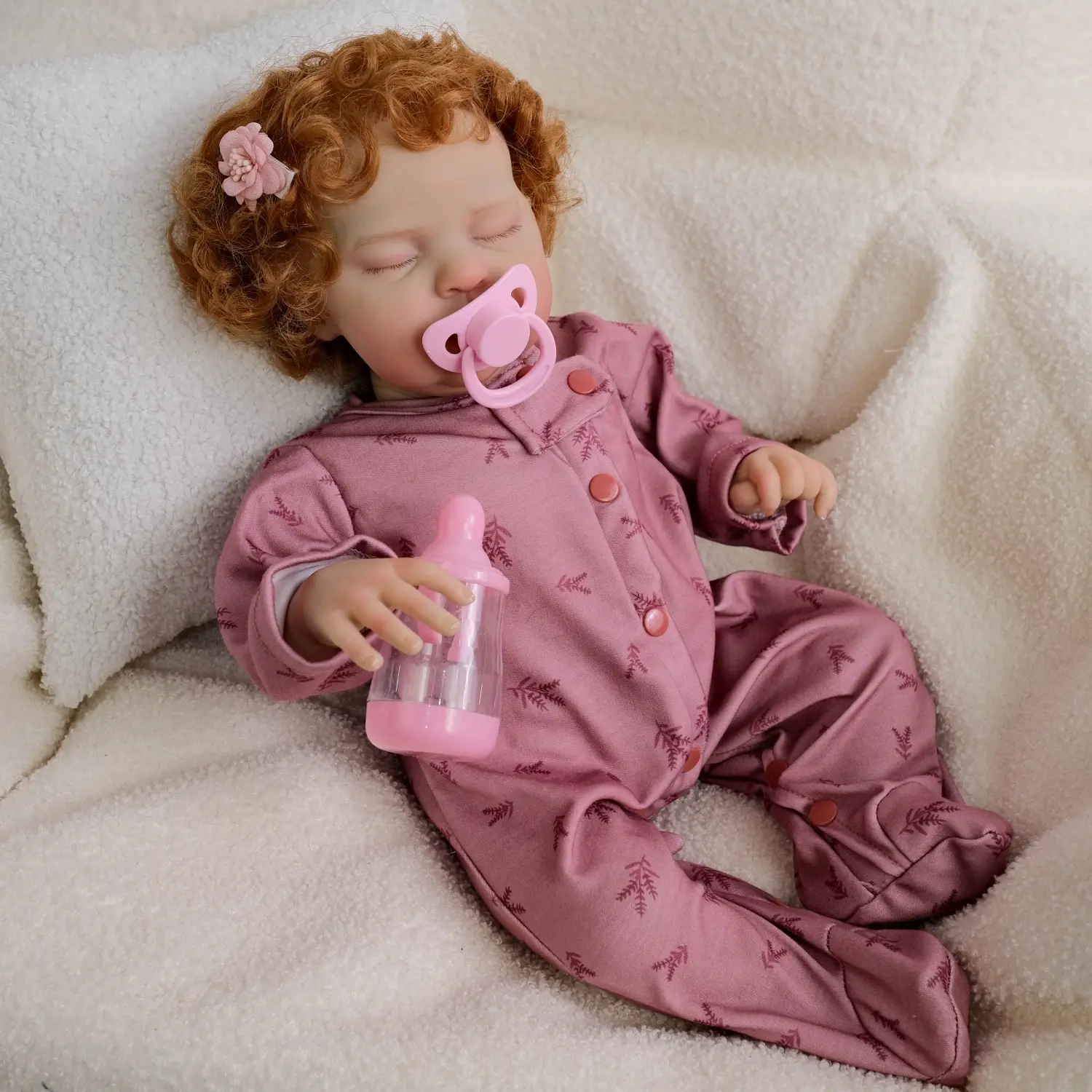 Reborn Baby Dolls 19 Inch Soft Vinyl Cloth Body Realistic Baby Doll Girl Lovely Girl Bebe Reborn Real Life Baby Dolls Toy for Kids Age 3+