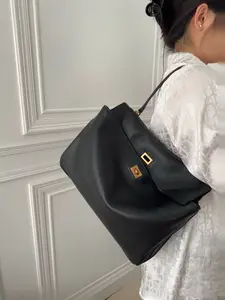 New Rodeo shoulder bag handbag messenger bag tote bag genuine leather Kelly lazy style large capacity women's bag leisure bag travel shopping party