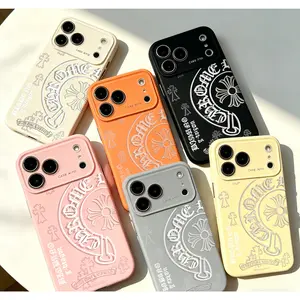 Gothic Cross Pattern iPhone Case - Corner-Protection Design, Trendy Large-View Window with Liquid-Effect Finish - Electroplated Surface, Compatible with iPhone 17/16/15 Pro Max| Premium Fashion Edition Case