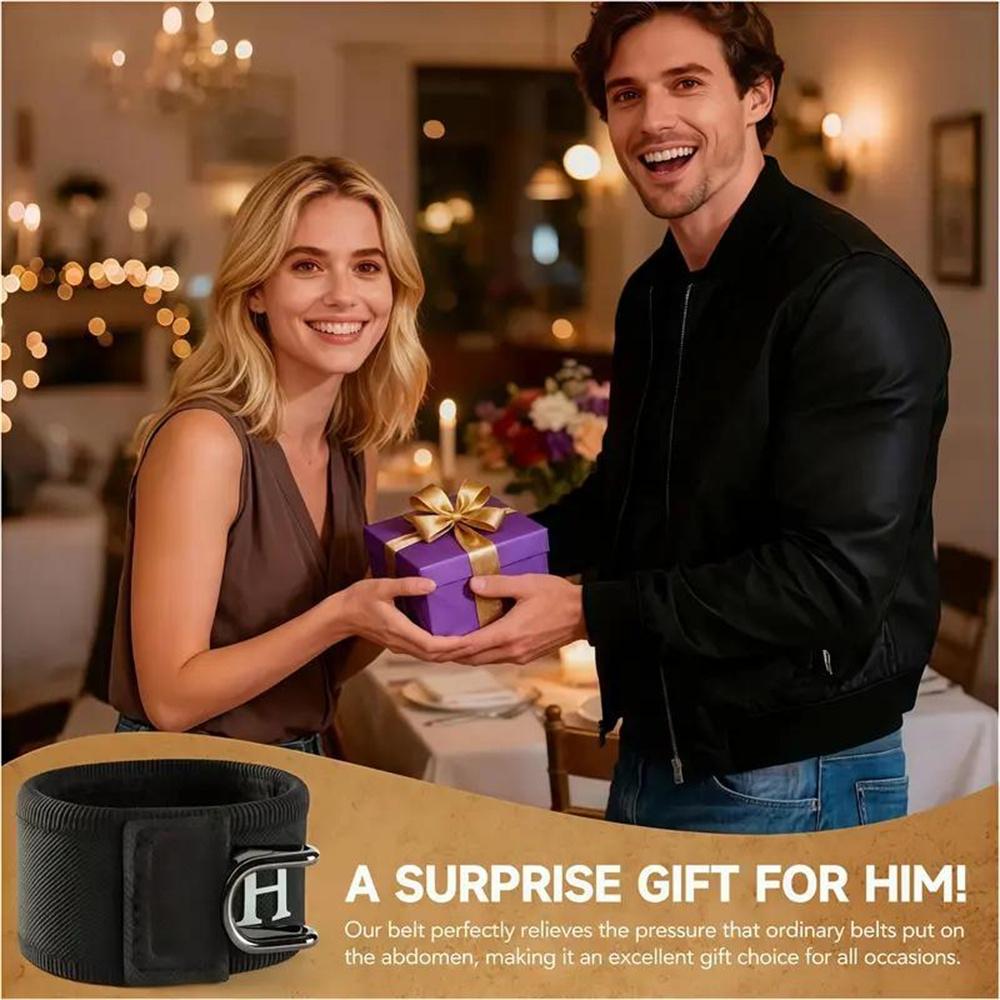 Buckleless Belt Hook, Tactical Metal Hook Elastic Belt - Unisex Buckle-Less Invisible Waist Belt for Work, EDC, Outdoor Adventures, Soft Adjustable Side, 2PCS Gift for Men & Women, Perfect Valentine's Day Gift Elastic Belt (Unisex)surprise gift