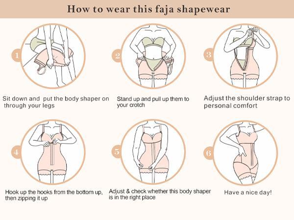 Colombian Girdles Shapewear for Women Tummy Control Post Surgery Full Shapewear Butt Lifter with Zipper Crotch Compression for Women - Bodysuit
