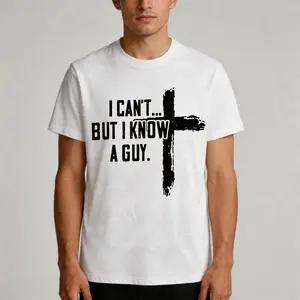 “I Can’t But I Know A Guy” Jesus Cross T-Shirt – Funny Christian Tee, Humble Faith Humor, Great Gift for Believers #FunnyFaith