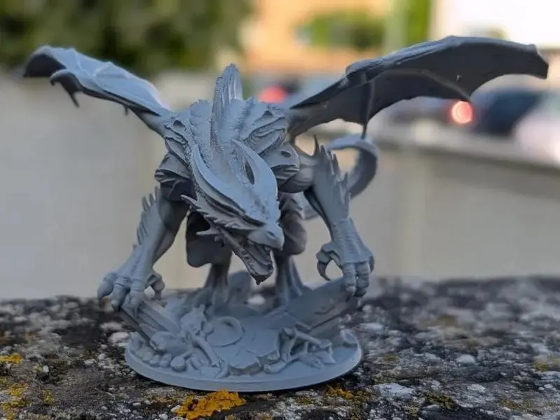 Fire Dragon Miniature DnD