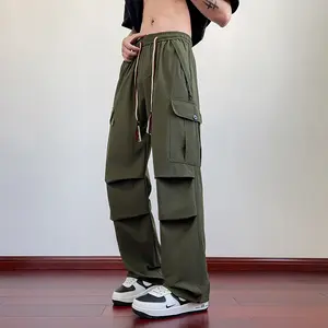 Men’s ice silk long pants, summer quick-dry stretch, loose cool feel cooling casual cargo pants, #SummerVibes