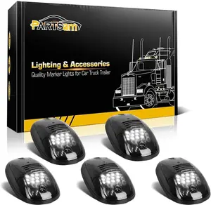 Partsam White Cab Roof Top Marker Running Lights 264146BK Replacement for Dodge Ram