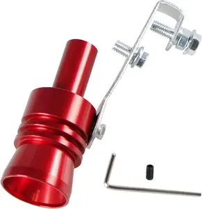 YESHMA Universal Red Universal Turbo Sound Whistle Muffler Pipe Sounder Simulator Tailpipe Noise Sound Enhancer Compatible with Motorcycle, Truck, Cars, Dirt Bike and Scooter(XL 1 Pack)