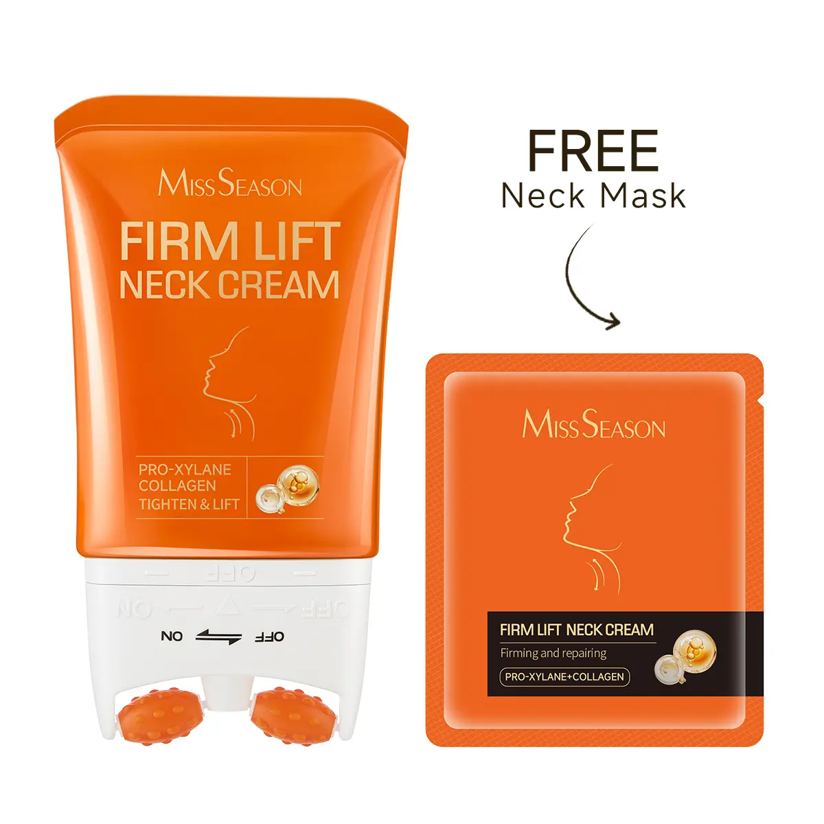 MISS SEASON pro-collagen & hyaluronic acid neck firming care set – reduce neck wrinkles, lift contours, deep moisturize, mild nourishment for fragile neck | wave goodbye to saggy neck #Summervibes