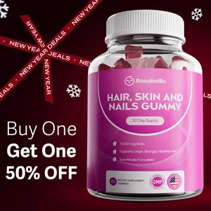 Rosabella Biotin Gummies (5000mg) for Hair, Skin & Nails Growth