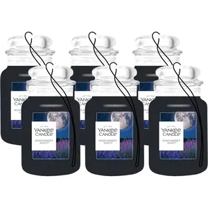 Classic Paper Car Jar Air Freshener, Hanging Car Freshener, Long Lasting Car Fragrance, Midsummer’s Night (Pack of 6)