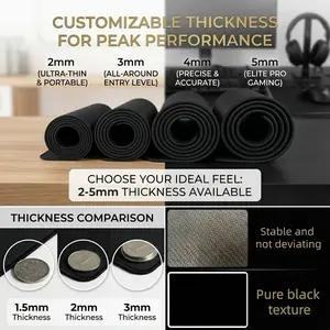 Minimalist Pure Computer Desk Protector Pad, Ultra Smooth Large Mouse Pad, Anti-Slip Keyboard Mat, Office Writing Pad, Home Gaming Essential