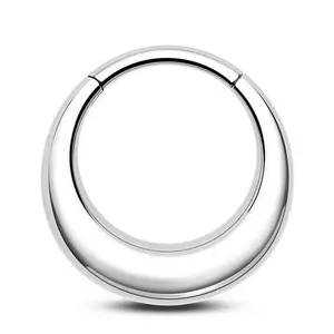 16G/14G Faux Stretched Hinged Segment Chunky Septum Ring 316L Stainless Steel Body Jewelry