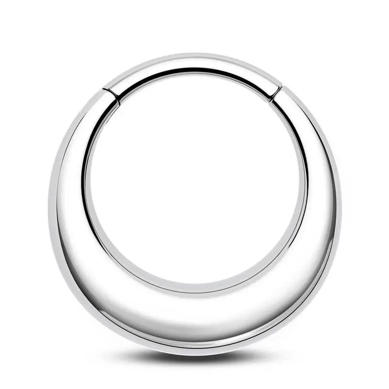 16G/14G Faux Stretched Hinged Segment Chunky Septum Ring 316L Stainless Steel Body Jewelry