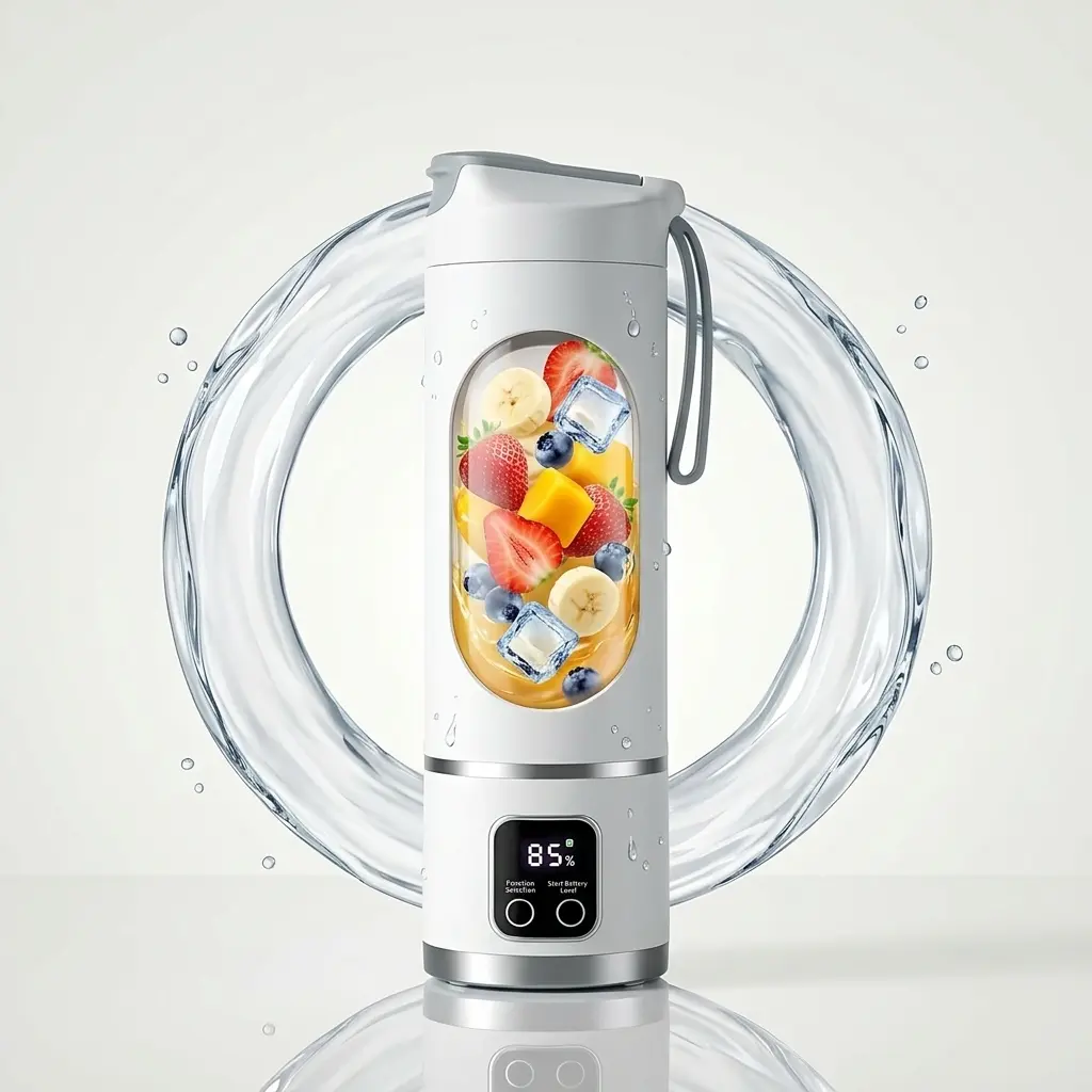 Smart LED Blender Cup – USB Rechargeable Portable Juicer with Leak-Proof & BPA-Free Design, Mini Smoothie Maker with Ice Crushing Function for Fresh Juice, Protein Shakes, Baby Food, Healthy Lifestyle, Gym, Office & Travel