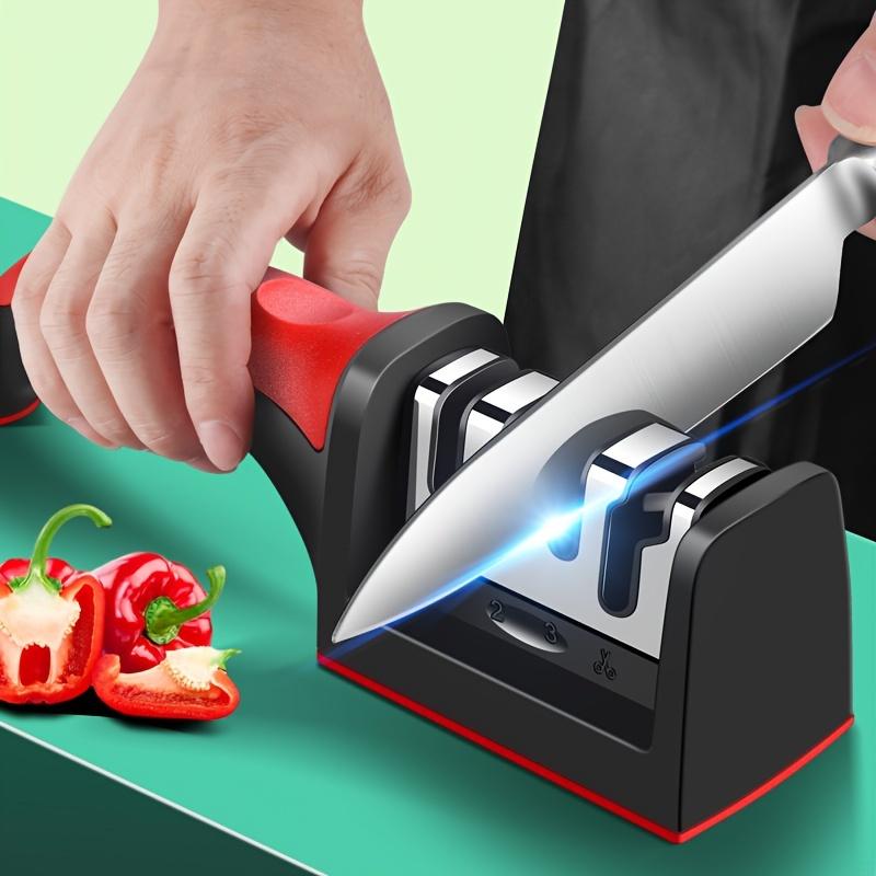 1pc Outdoor Knife Sharpening Tool, Featuring a 4-Stage Professional Kitchen Sharpening Stone Grinder, Designed for Tungsten Diamond Ceramic Knife Sharpening