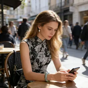 Ink Blossom · Modern Sleeveless Qipao