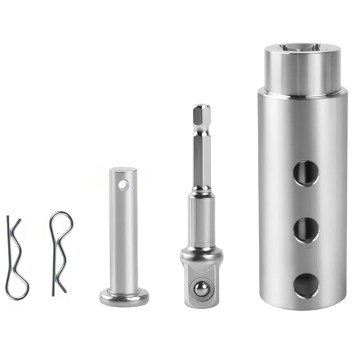 Fathersdaygift Trailer jack drill adapter, compatible with 1-inch drive shaft, Turbo, ez crank jack adapter tools and 1/2-inch socket drill bits,heavy-duty, suitable for RVs, construction,dump trailers (DIY, campervans) Fathers Day Gifts