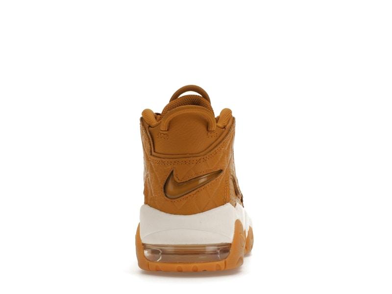 Nike Women's Air More Uptempo Quilted Wheat Gum Light Brown Basketball Shoes, from StockX