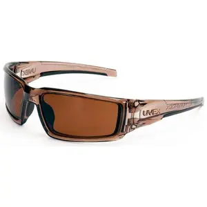Uvex Hypershock Safety Glasses Smoke Brown with Espresso Polarized Lenses