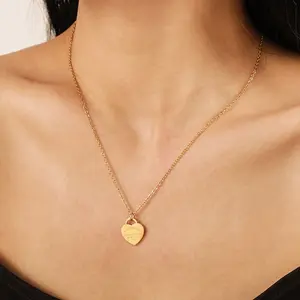 Fashion Heart Pendant Necklace For Women Ladies Girls Stainless Steel Necklaces Chains Daily Jewelry Birthday Gifts