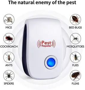 Ultrasonic Pest & Rodent Repeller – Indoor Pest Control for Rodents, Roaches, Spiders, Ants, Mosquitoes, Flies & Geckos | Ideal for Home, Kitchen, Basement & Attic Use