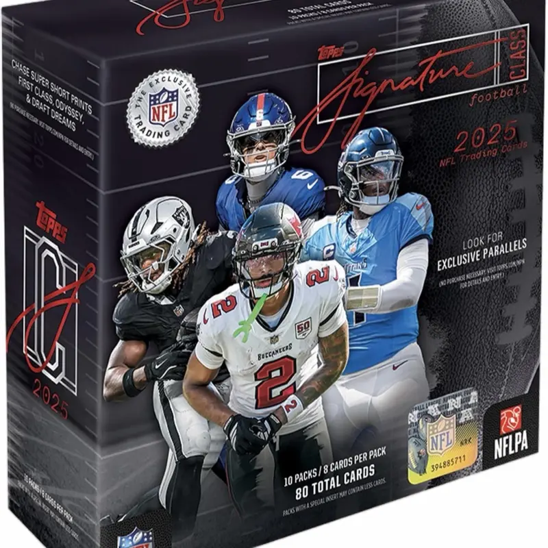 2025 Topps Signature Class Football  (1) Mega Box & (4) Value Boxes Break 48