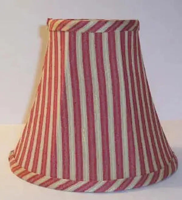 Red & Gold Strip Chandelier Shades