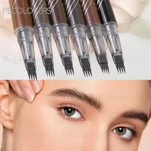 3D Waterproof Eyebrow Pen,Four-Tip Liquid Eyebrow Pen,Long-Lasting Wear