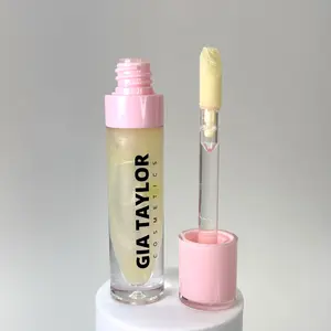(THICK WAND) Lemon Cupcake Lipgloss / Refreshing / Vegan Cruelty Free Moisturizing Non-Sticky Lipgloss
