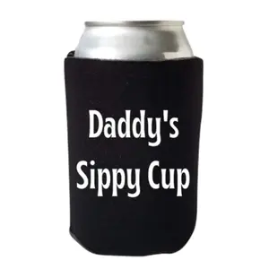 Father's Day Can Cooler, Daddy's Sippy Cup, Dad's Can Coolie Gift, Beer Hugger Drinkware Accessory