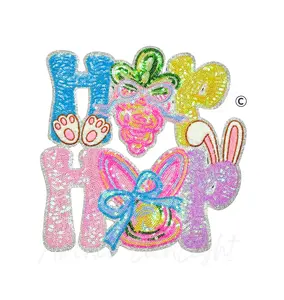 Hip Hop Easter Sequin Patch - Large