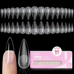 Beetles Tipex Lite Instant Apex Nail Extension Tips - Tipex 2.0 Acrylic Nail Flat Nails Manicure Gel press ons Nail Art DIY Nails Art