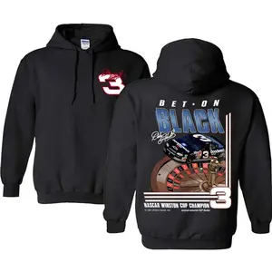 Dale Earnhardt "Bet On Black" NASCAR Hoodie – Vintage Racing Graphic, Unisex Streetwear