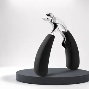 Professional Thick Toenail Clippers for Seniors, Heavy Duty Stainless Steel Nail Clippers with Wide Jaw Opening, Ergonomic Non-Slip Handle & Leather Storage Case, Precision Pedicure Tool for Thick Ingrown Nails Curved