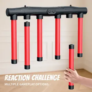 6-Bar Interactive Reaction Challenge Toy, Reflex Sticks, Hand-Eye Coordination Training for Family & Party Fun