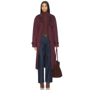 ALL THE WAYS Moxie Faux Suede Coat in Wine
