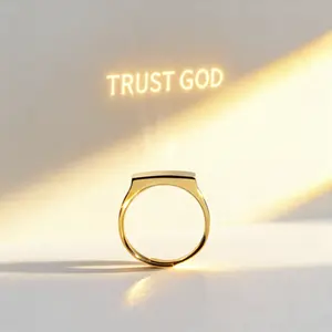 ALURA Faith Shining Ring – Adjustable 18K Gold & Silver Light-Sculpting Ring That Reveals His Word in Light | Premium Christian Jewelry Gift | One Size (US 4–11.5)