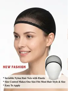 3-Pack Wigs Hair Net, High Elasticity Invisible Breathable Mesh, Anti-Slip Secure Wig Holder, Wig Grip Cap, All-Season Use, 5g Weight
