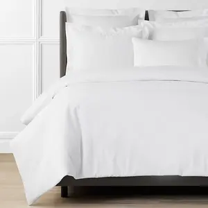 Premium Duvet Cover, Smooth Cotton Sateen, Wrinkle-Free, White, Twin/Twin XL ( The Company Store)